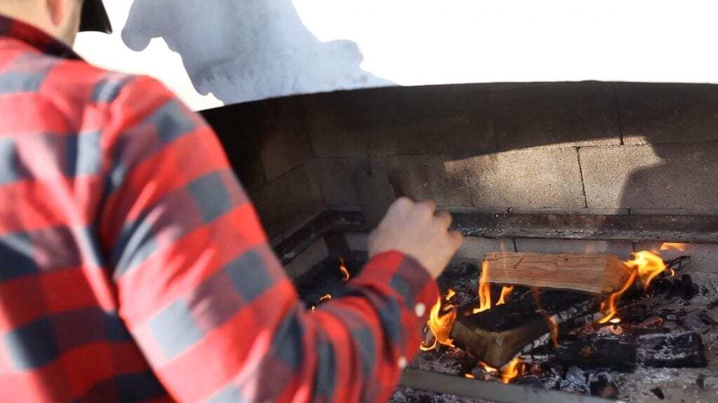 Cooking on an outdoor fire place is a wonderful experience.