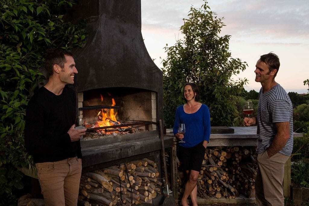 Hangout with your friends on a Nice evening and wood burning in the Fireplace