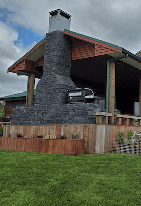 Stone work on a Senator Fireplace