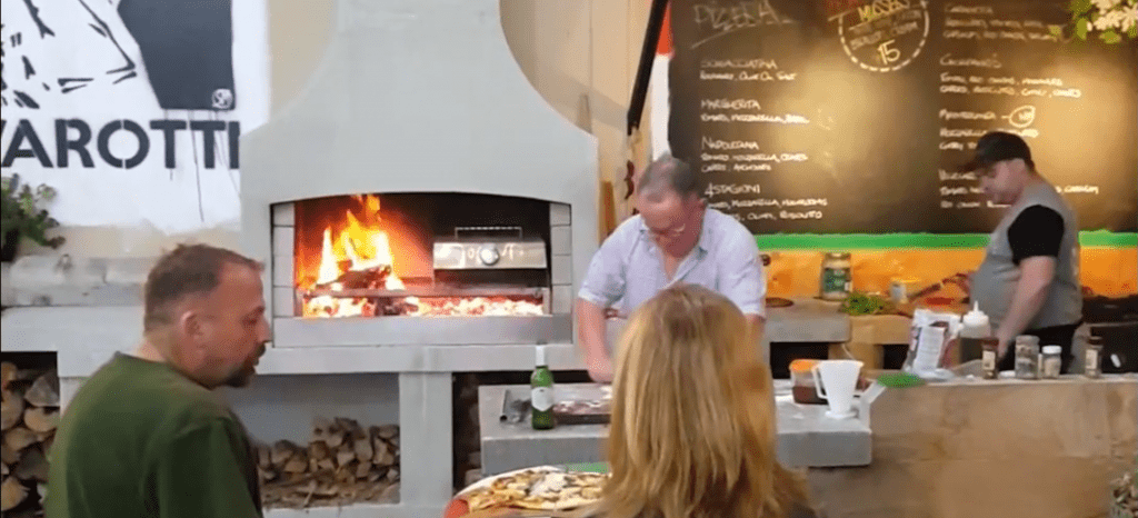 Enjoy tasty food cooked on an outdoor Fireplace